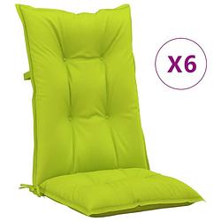 Foto van The living store stoelkussens - polyester - 120 x 50 x 7 cm - houdt rugleuning droog - set van 6