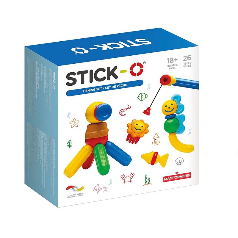 Foto van Stick-o magnetische bouwset vissen 26-delig multicolor