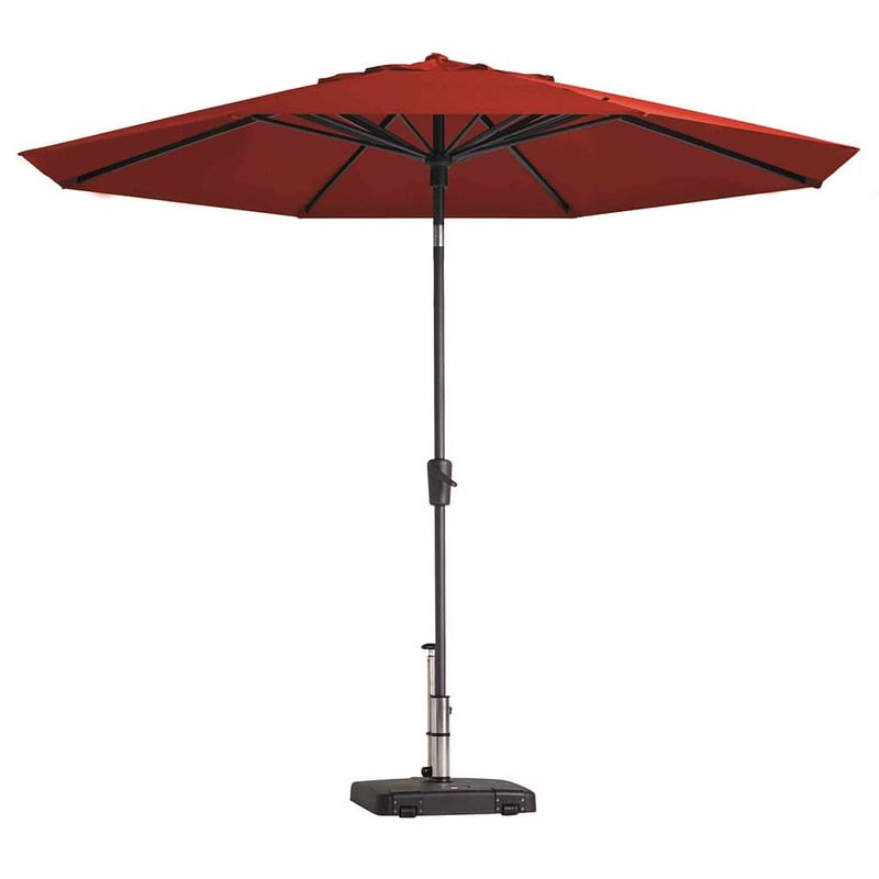 Foto van Madison parasol paros rond 300 cm steenrood