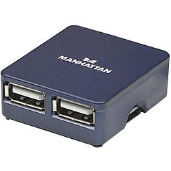 Foto van Manhattan 4 poorten usb 2.0-hub blauw