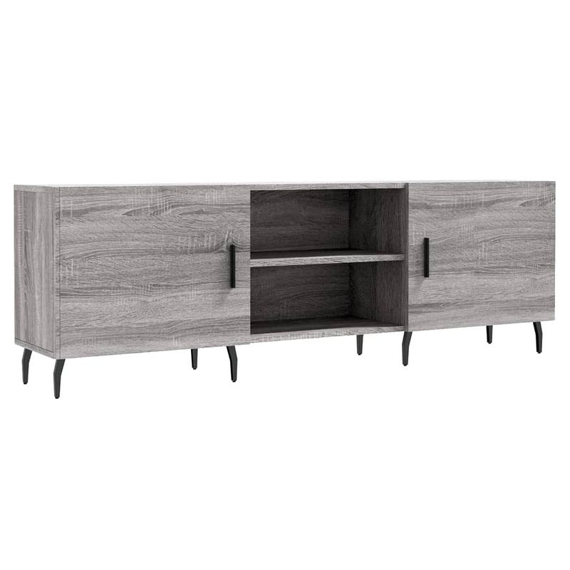 Foto van Infiori tv-meubel 150x30x50 cm bewerkt hout grijs sonoma eikenkleurig