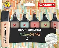 Foto van Stabilo boss naturecolors etui 6 kleuren