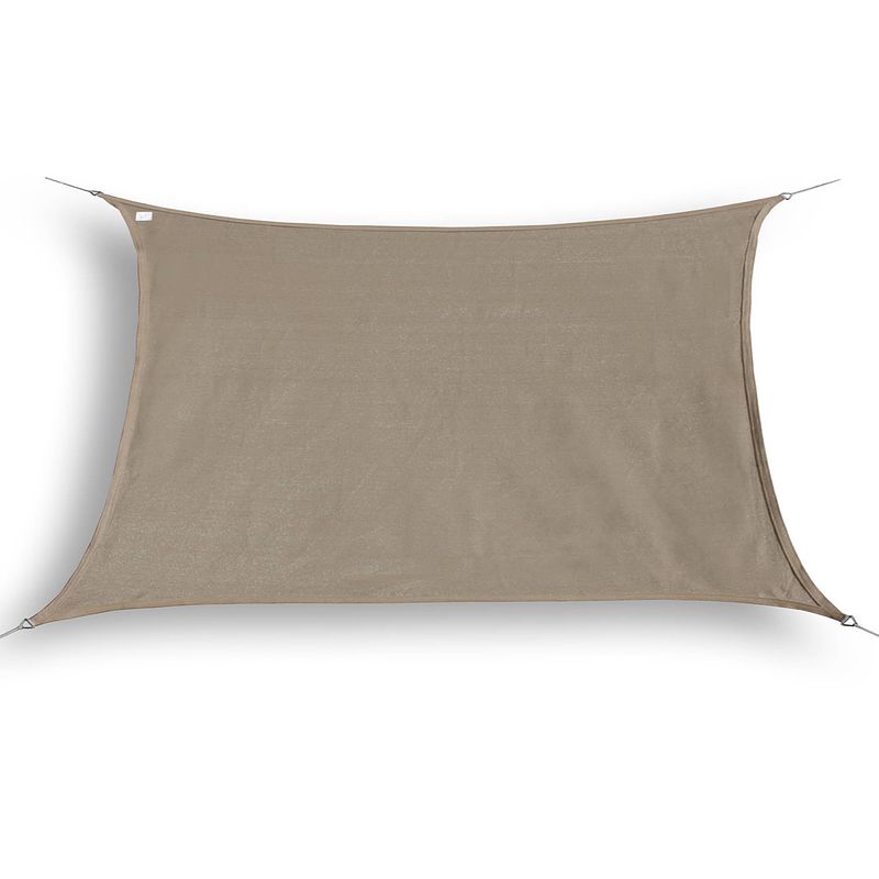 Foto van Hanse® schaduwdoek rechthoek waterdicht 4x5 m - zonnedoek - taupe