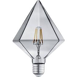 Foto van Led lamp - filament - trion krolin - e27 fitting - 4w - warm wit 3000k - rookkleur - glas