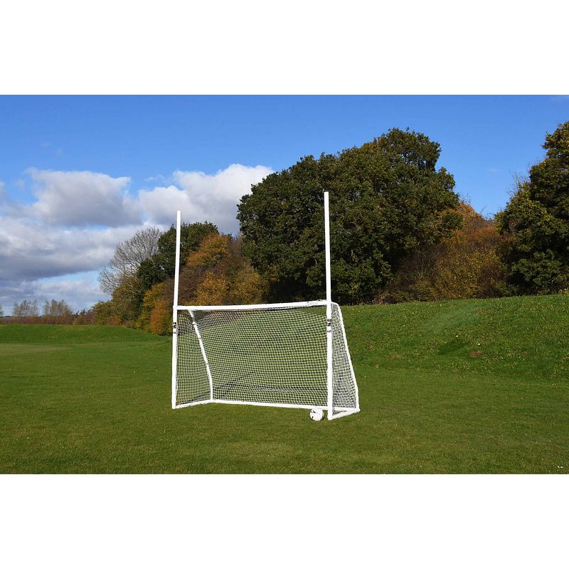 Foto van Precision voetbaldoel gaa 305 x 183 cm abs wit 5-delig