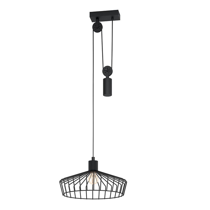 Foto van Eglo winkworth hanglamp - e27 - ø 38 cm - zwart