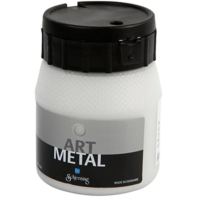 Foto van Packlinq hobbyverf metallic. zilver. 250 ml/ 1 fles