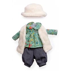 Foto van Berjuan poppenkleding my girl 35 cm textiel groen/wit 4-delig