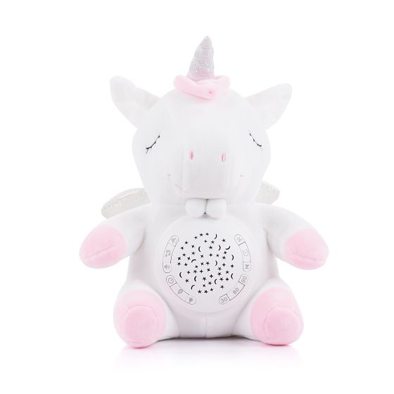 Foto van Chipolino pluche babyprojector knuffel unicorn met muziek & licht