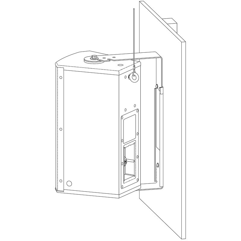 Foto van Electro-voice evc-ub1-blk muurbeugel voor evc-serie 8-inch speakers zwart