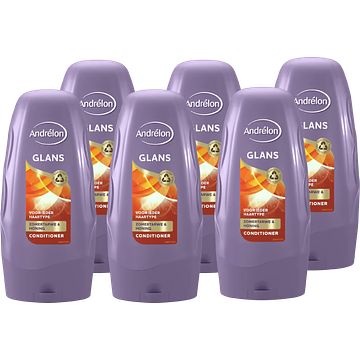 Foto van Andrelon conditioner glans 6 x 250ml aanbieding bij jumbo | 30% korting