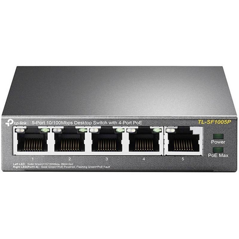 Foto van Tp-link tl-sf1005p netwerk switch 5 poorten poe-functie