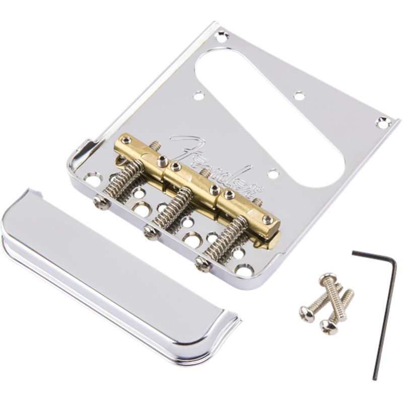 Foto van Fender american professional tele 3-saddle bridge assembly brug voor fender telecaster