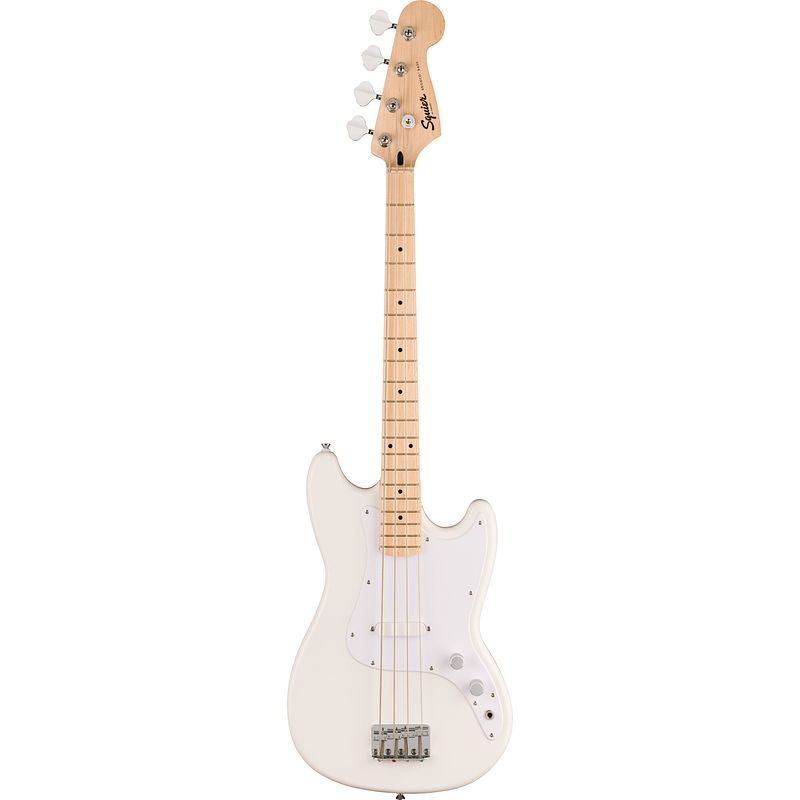 Foto van Squier sonic bronco bass mn arctic white elektrische basgitaar