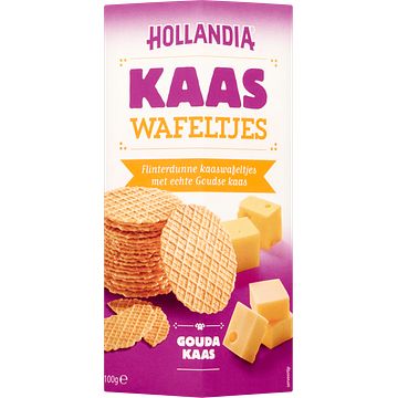 Foto van Hollandia kaaswafeltjes gouda kaas 100g bij jumbo