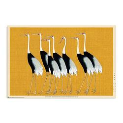 Foto van Grupo erik flock of beautiful japanese red crown crane by o korin poster 61x91,5cm