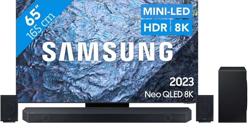 Foto van Samsung neo qled 8k 65qn900c (2023) + soundbar