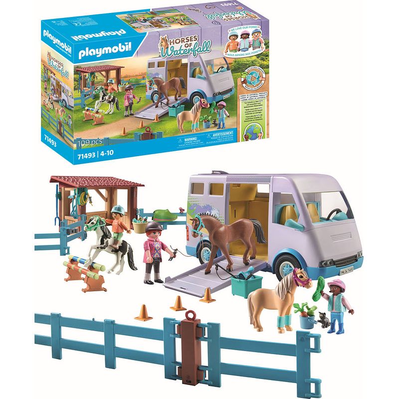 Foto van Playmobil horses of waterfall mobiele manege 71493