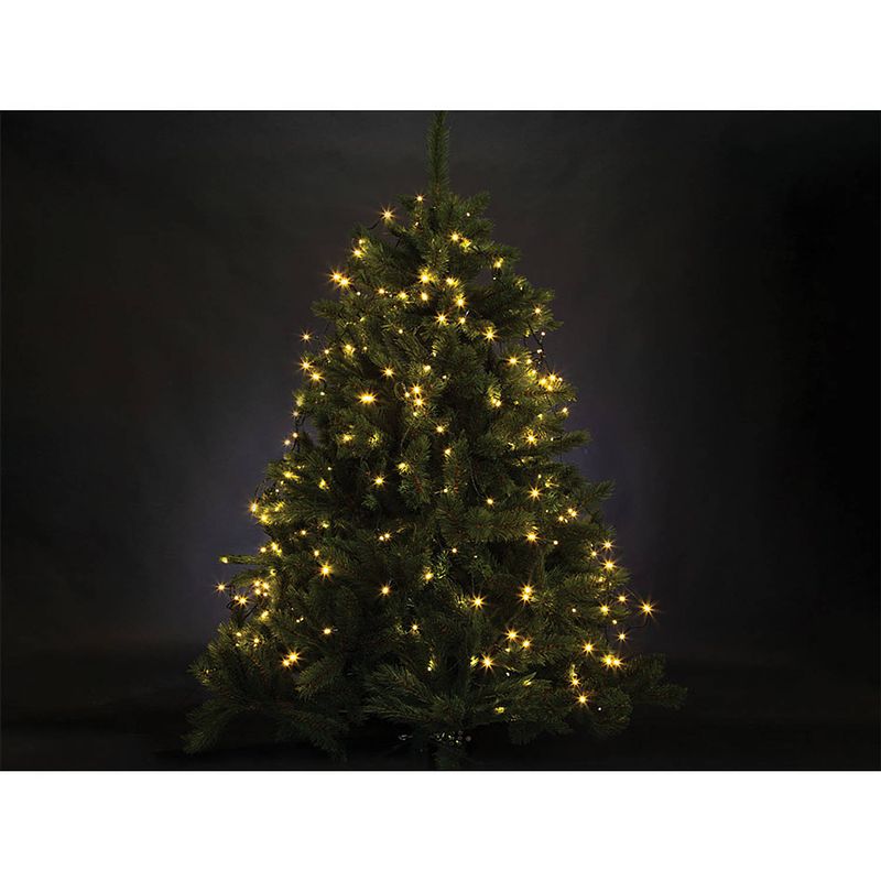 Foto van Vellight kerstverlichting - voor kerstbomen tot 180 cm - 220 led's - warm wit - binnen & buiten