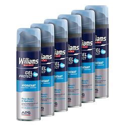 Foto van Williams - scheergel mannen - zachte en gehydrateerde huid - 6 x 200ml - voordeelverpakking