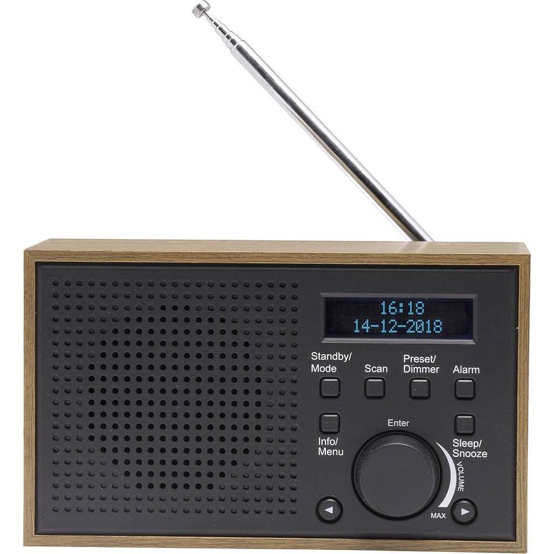 Foto van Denver dab-46dark grey / retro fm radio / dab + / grijs