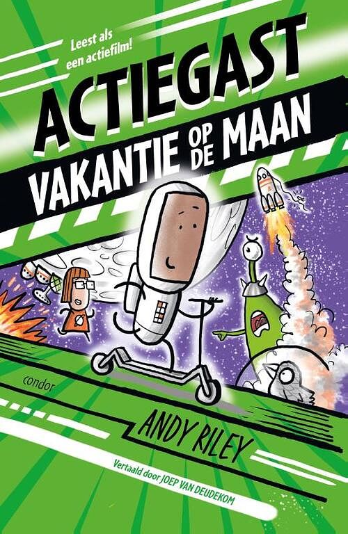 Foto van Actiegast 2 - vakantie op de maan - andy riley - hardcover (9789464530711)