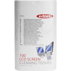 Foto van Ednet lcd, led, tft, plasma schoonmaakdoekjes voor beeldschermen clean! lcd screen cleaning 63022 100 stuk(s)