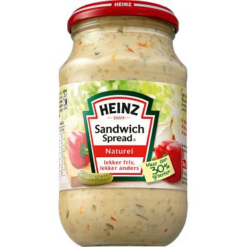 Foto van Heinz sandwich spread naturel familiepot 450g bij jumbo