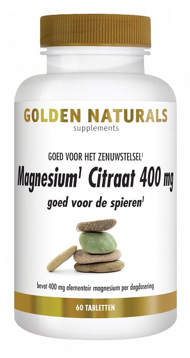 Foto van Golden naturals magnesium citraat 400mg tabletten
