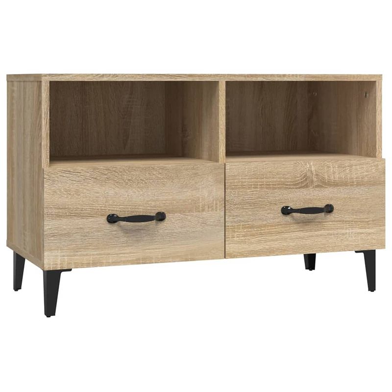 Foto van Vidaxl tv-meubel 80x36x50 cm bewerkt hout sonoma eiken