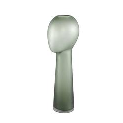 Foto van Ptmd adali green matt glass vase face on stand l