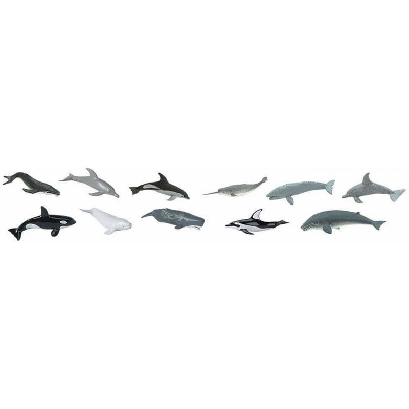 Foto van Safari speelfigurenset whales & dolphins junior 11-delig