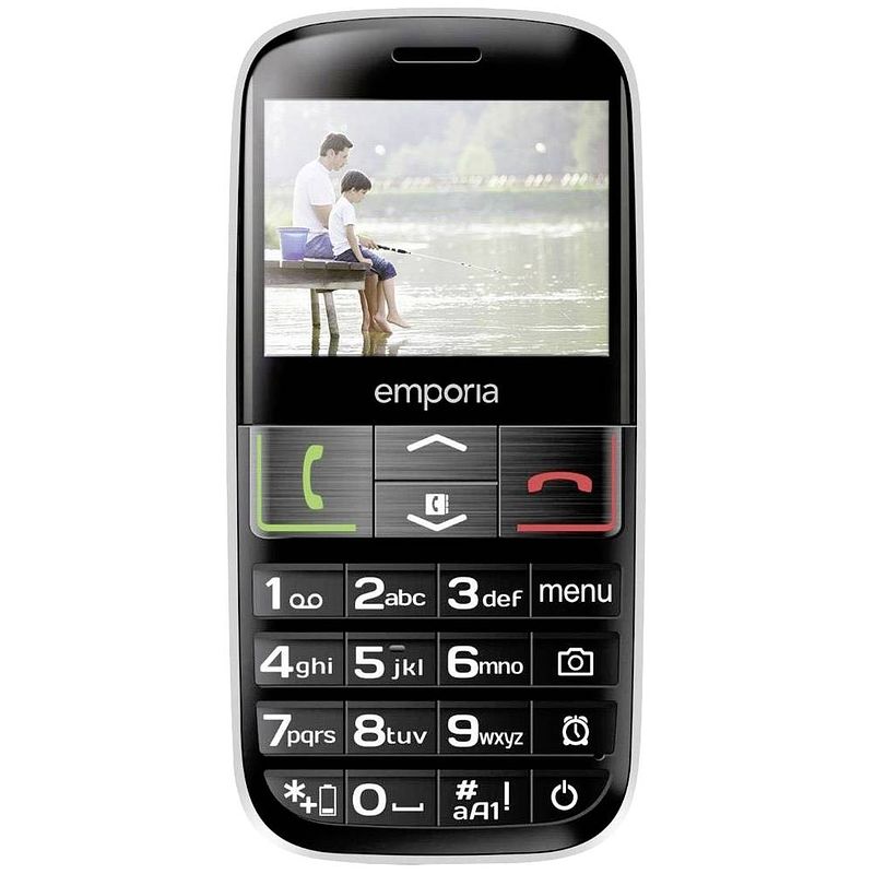 Foto van Emporia euphoria senioren mobiele telefoon met laadstation, sos-knop zwart