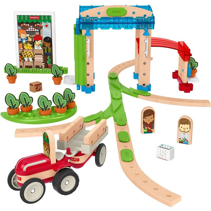 Foto van Fisher-price bouwpakket wonder makers stad hout 75-delig