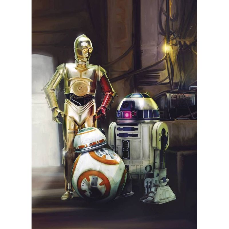 Foto van Komar star wars three droids fotobehang 184x254cm 4-delen