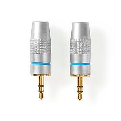 Foto van Nedis 3,5 mm audioconnector - cagc22900me - zilver