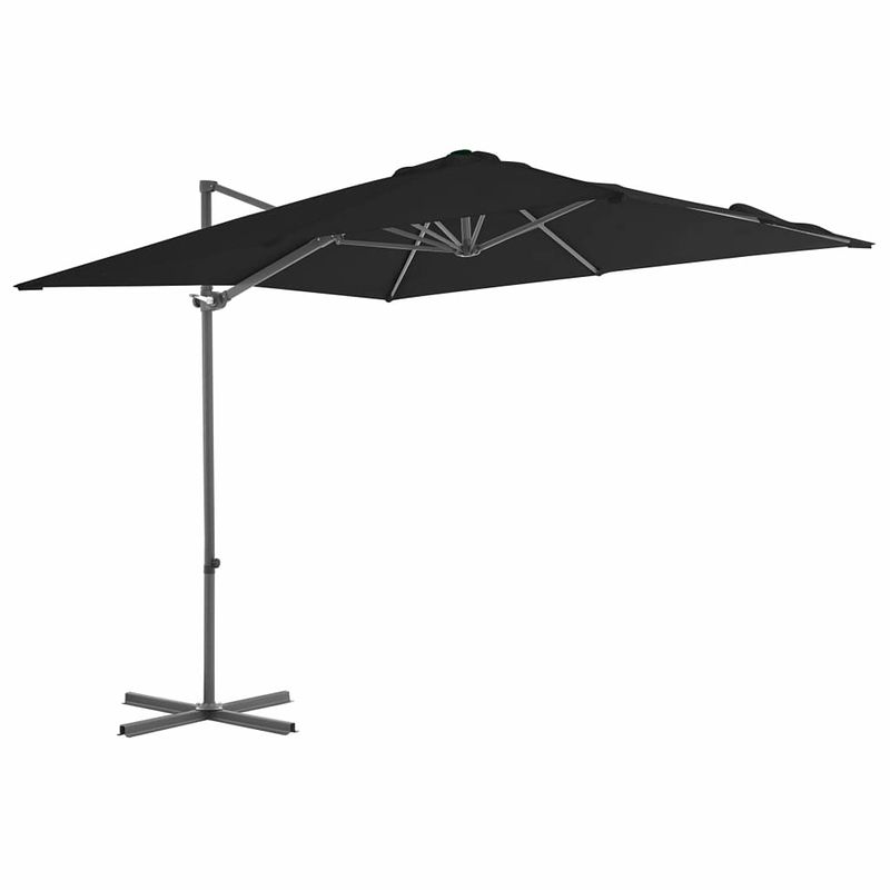 Foto van Vidaxl zweefparasol met stalen paal 250x250 cm zwart