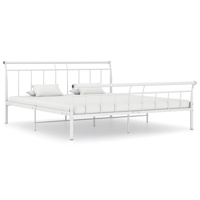 Foto van Vidaxl bedframe metaal wit 160x200 cm