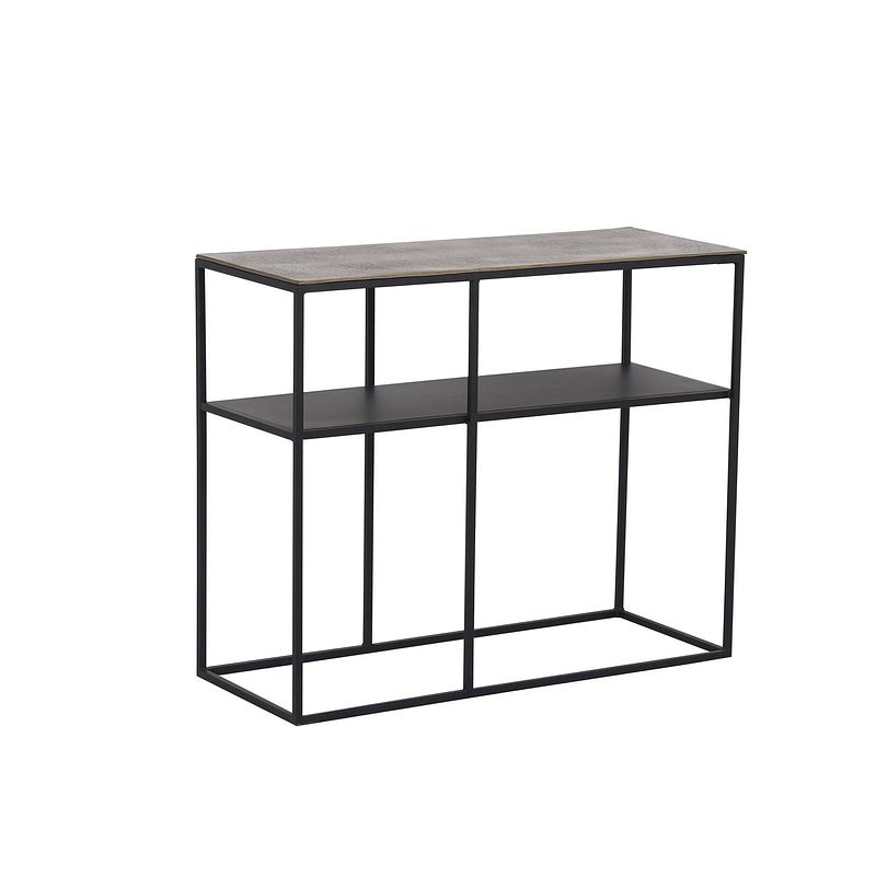 Foto van Giga meubel sidetable messing - 100x38x80cm - metaal