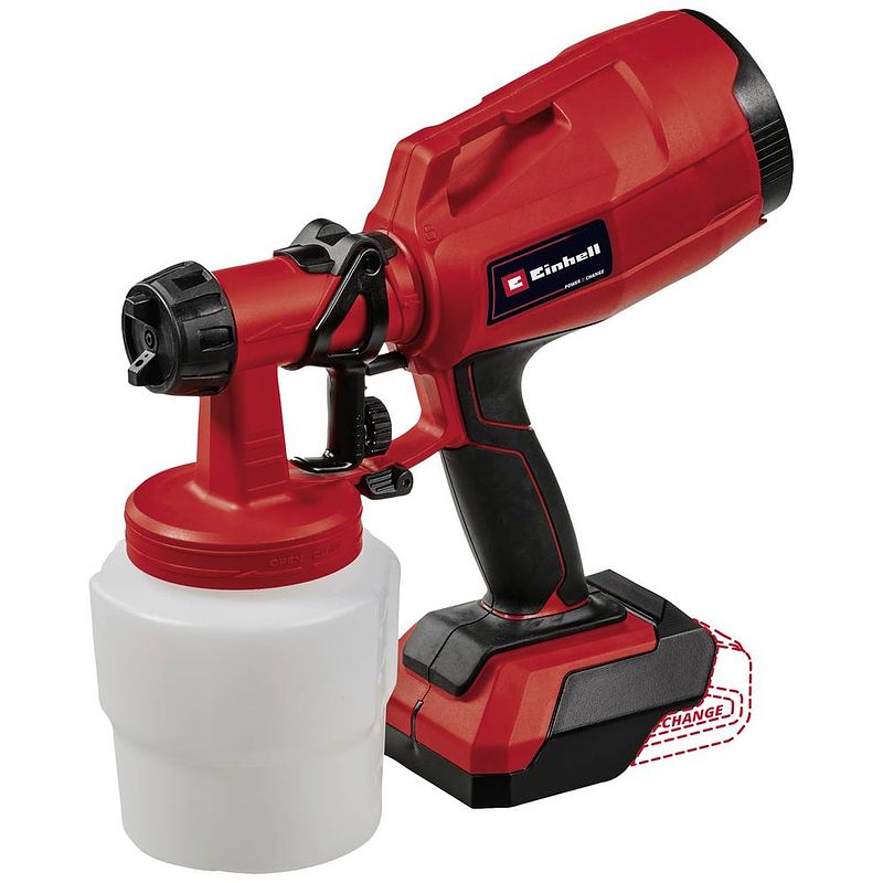 Foto van Einhell power x-change tc-sy 18/60 li-solo verfspuitsysteem debiet (max.): 650 ml/min