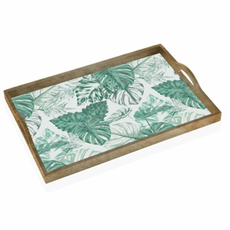 Foto van Dienblad versa leaves hout mdf (30 x 5 x 45 cm)