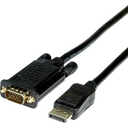 Foto van Value displayport / vga adapterkabel displayport stekker, vga-stekker 15-polig 1.50 m zwart 11.99.5801 displayport-kabel