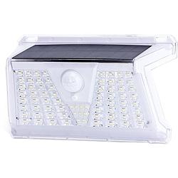 Foto van Led tuinverlichting met bewegingssensor op zonne-energie - wandlamp buitenlamp - aigi yubo - 2.4w - helder/koud wit