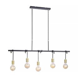 Foto van Lamponline hanglamp tamara 5 lichts l 120 cm zwart