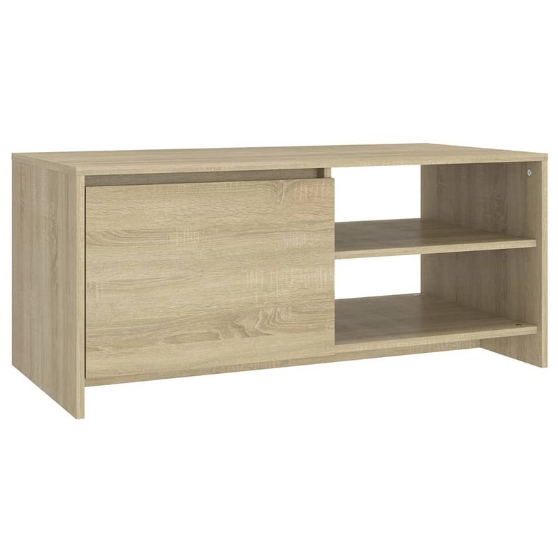 Foto van The living store banktafel - sonoma eiken - 102 x 50 x 45 cm