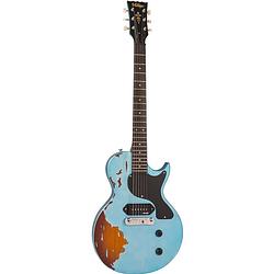 Foto van Vintage v120 icon distressed gun hill blue over sunburst elektrische gitaar