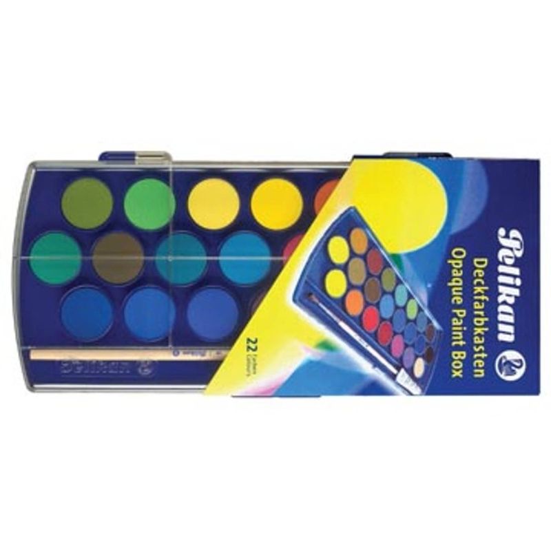 Foto van Pelikan verfdoos plakkaatverf paintbox 22 napjes