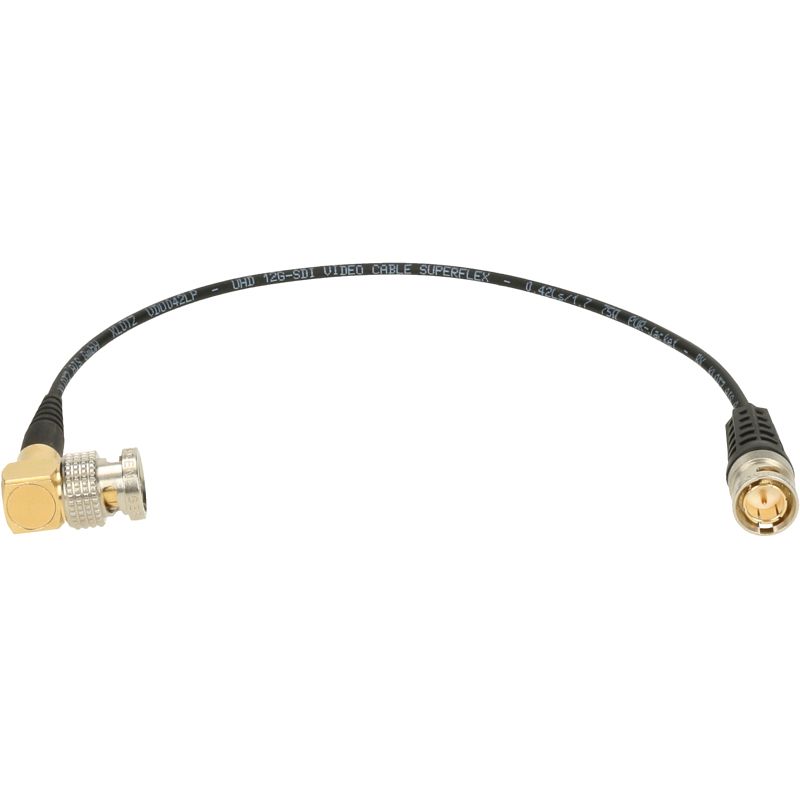 Foto van Klotz vu05l plug d&h bncslim/pro angled uhd / 4k video cable 40 cm