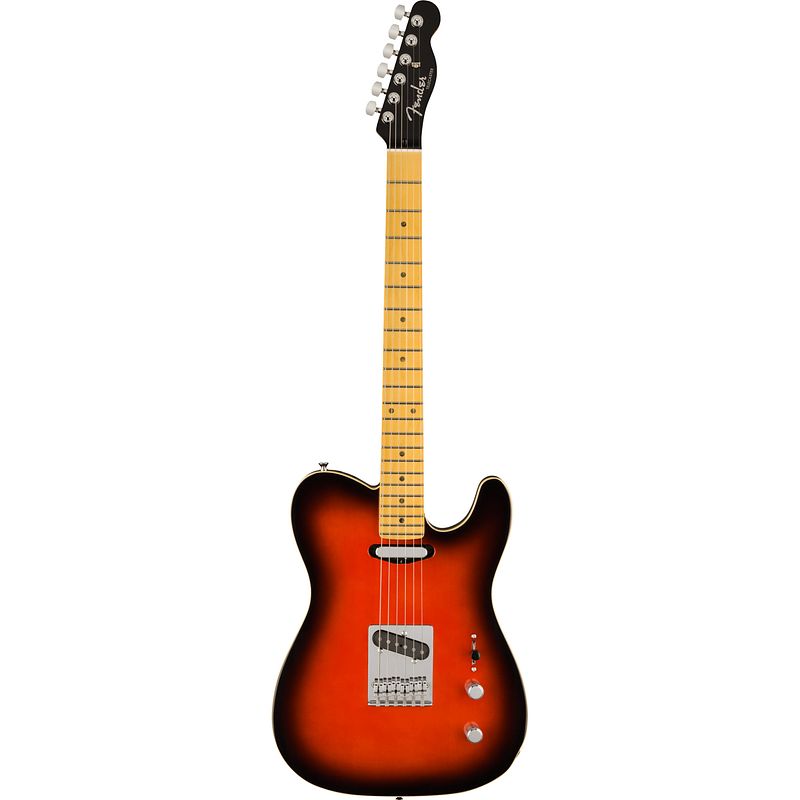 Foto van Fender aerodyne special telecaster mn hot rod burst elektrische gitaar met deluxe gigbag