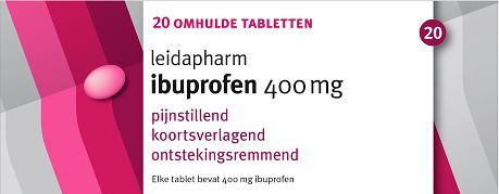 Foto van Leidapharm ibuprofen 400mg tabletten 20st